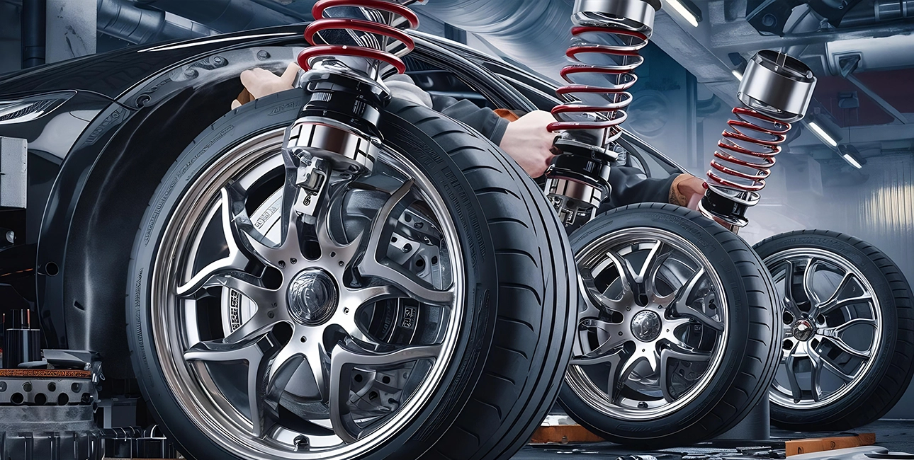 amortisseurs de roue de voiture